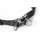 Tvirtas antkaklis iš nerūdijančio plieno su metaline sagtimi.